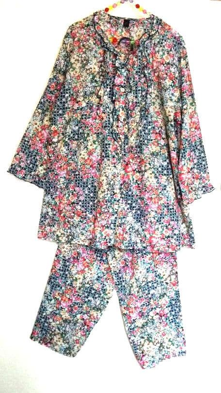 tunic チュニック 鴨居羊子 レディース パジャマ 上下セット フレア