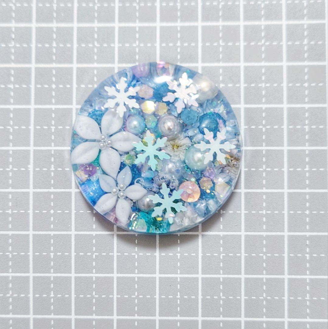 レジン　猫　ドライフラワー　ヘアゴム　ブローチ　ポニーフック　No.379