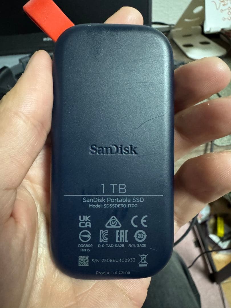SanDisk ポータブルSSD 1TB SSDSDX20-1T00