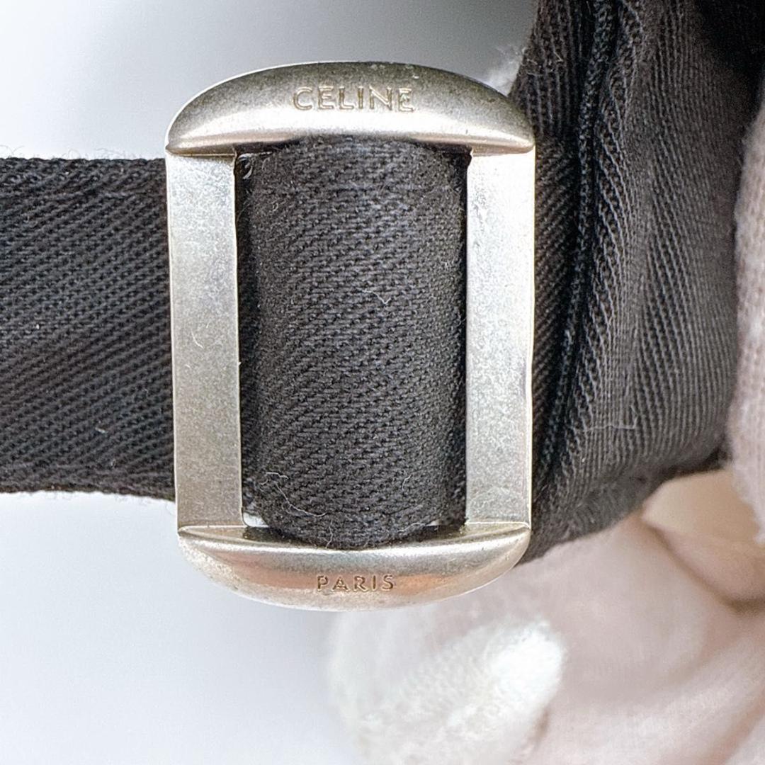 CELINE セリーヌ ベースボール キャップ ブラック ロゴ 刺繍 帽子 黒