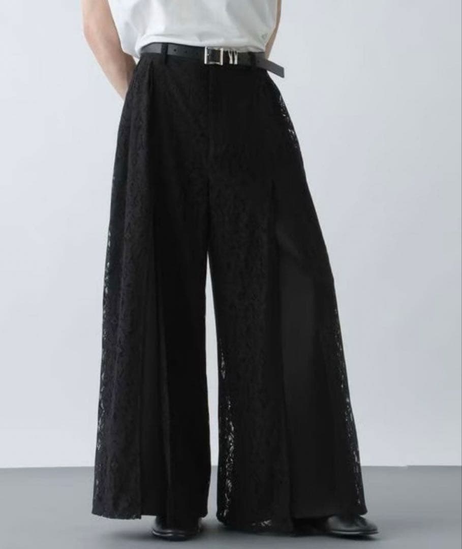 極美品✨大人気 HARE レース レイヤード パンツ フリーサイズ　ブラック