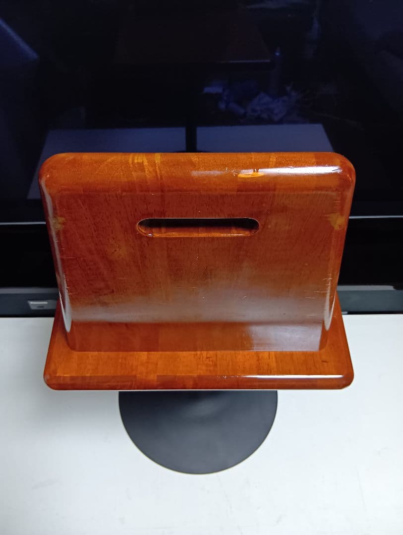 1970's　ミッドセンチュリーモダン　回転式　アイアン　フレーム　ウッドチェア