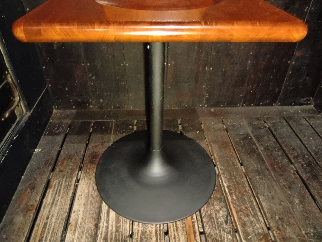 1970's　ミッドセンチュリーモダン　回転式　アイアン　フレーム　ウッドチェア