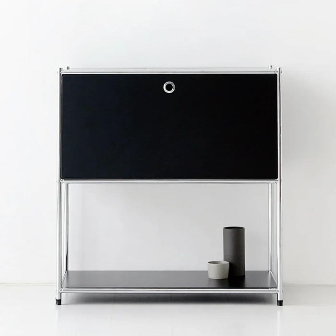 スチールラック ブラック 引き出し付き