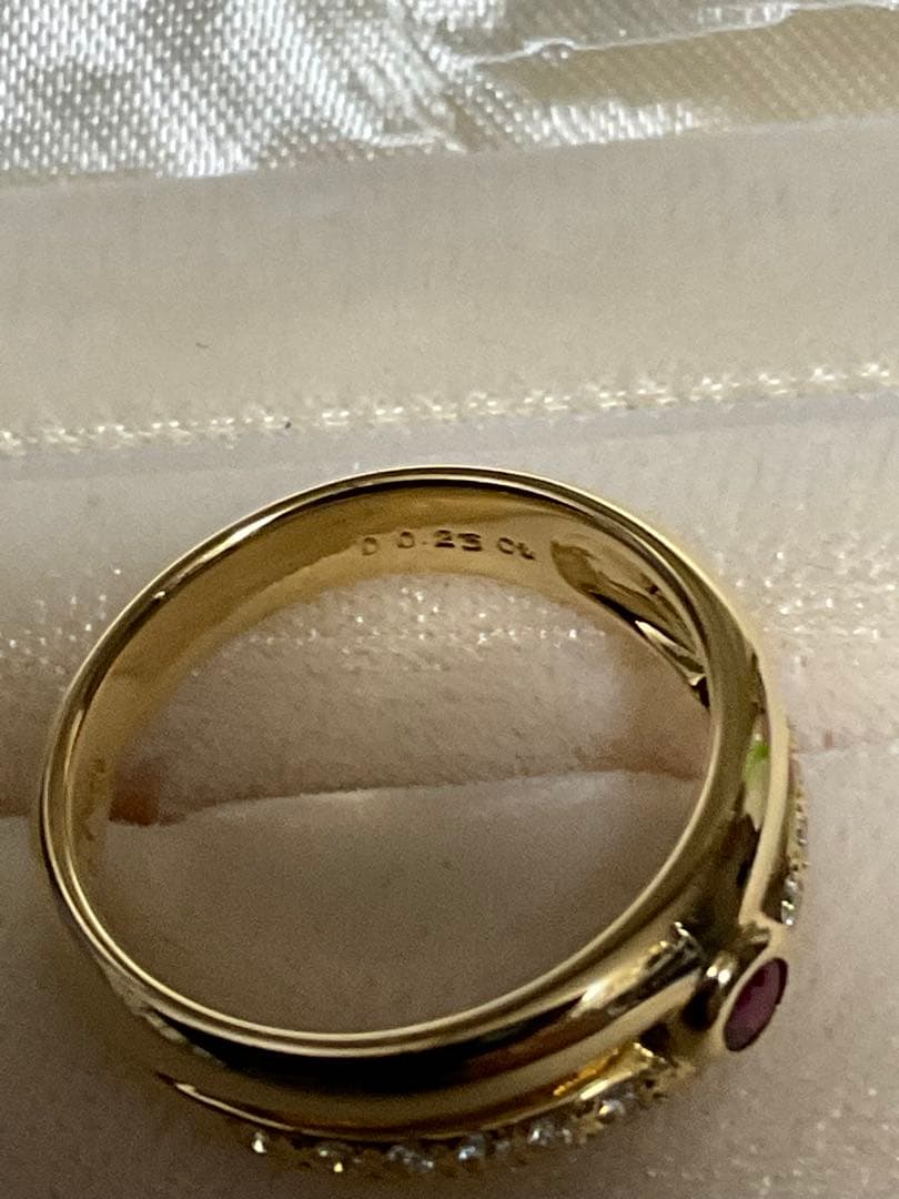 k18ミキモト・ルビーダイヤモンドリング