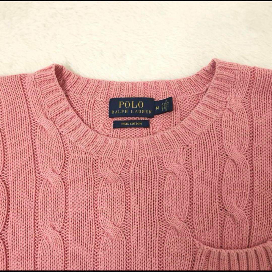 【値下げ直後‼️】POLO RALPH LAUREN ピンク 半袖ニット M