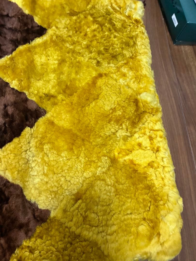 未使用保管品　大阪西川のインテリアムートン 敷きパッド　羊毛 敷物　緬羊の毛皮