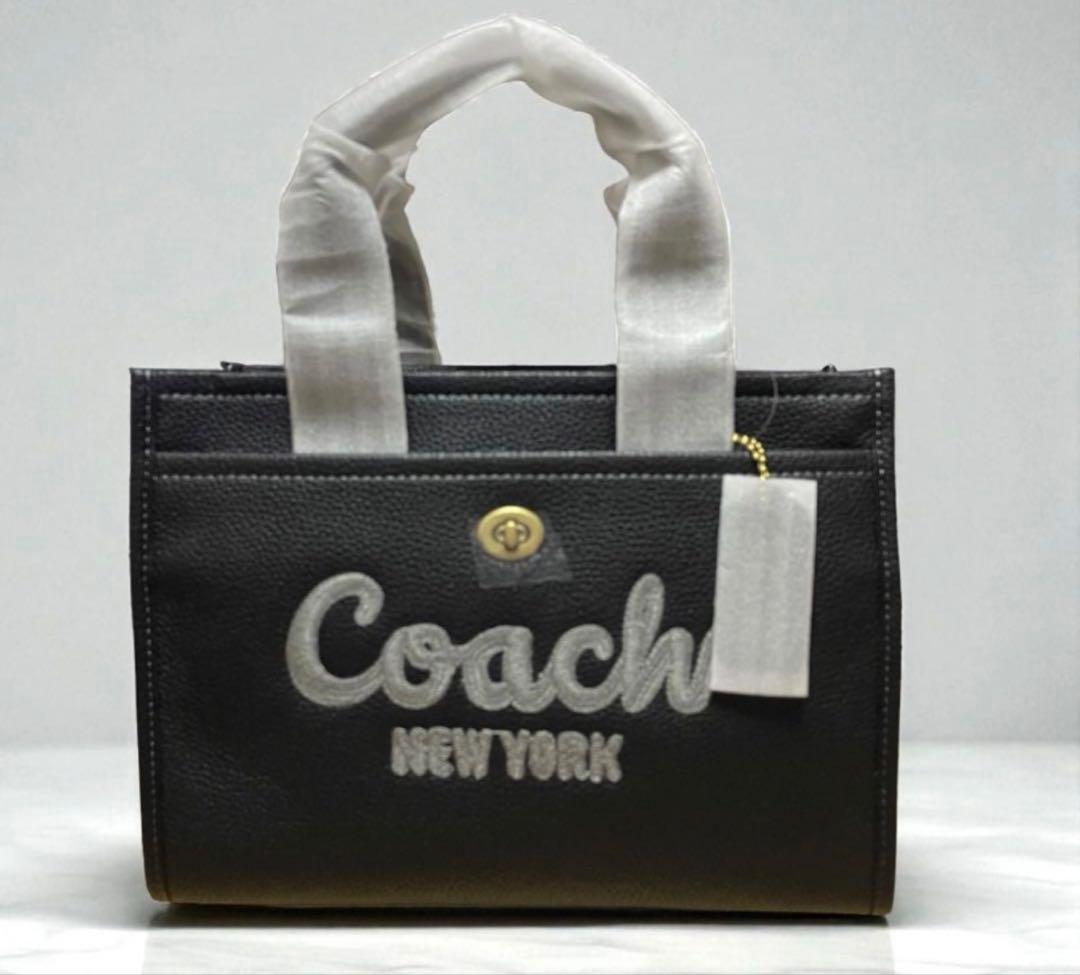 COACH コーチ カーゴ トートバッグ 26 2way レザー cam66 黒