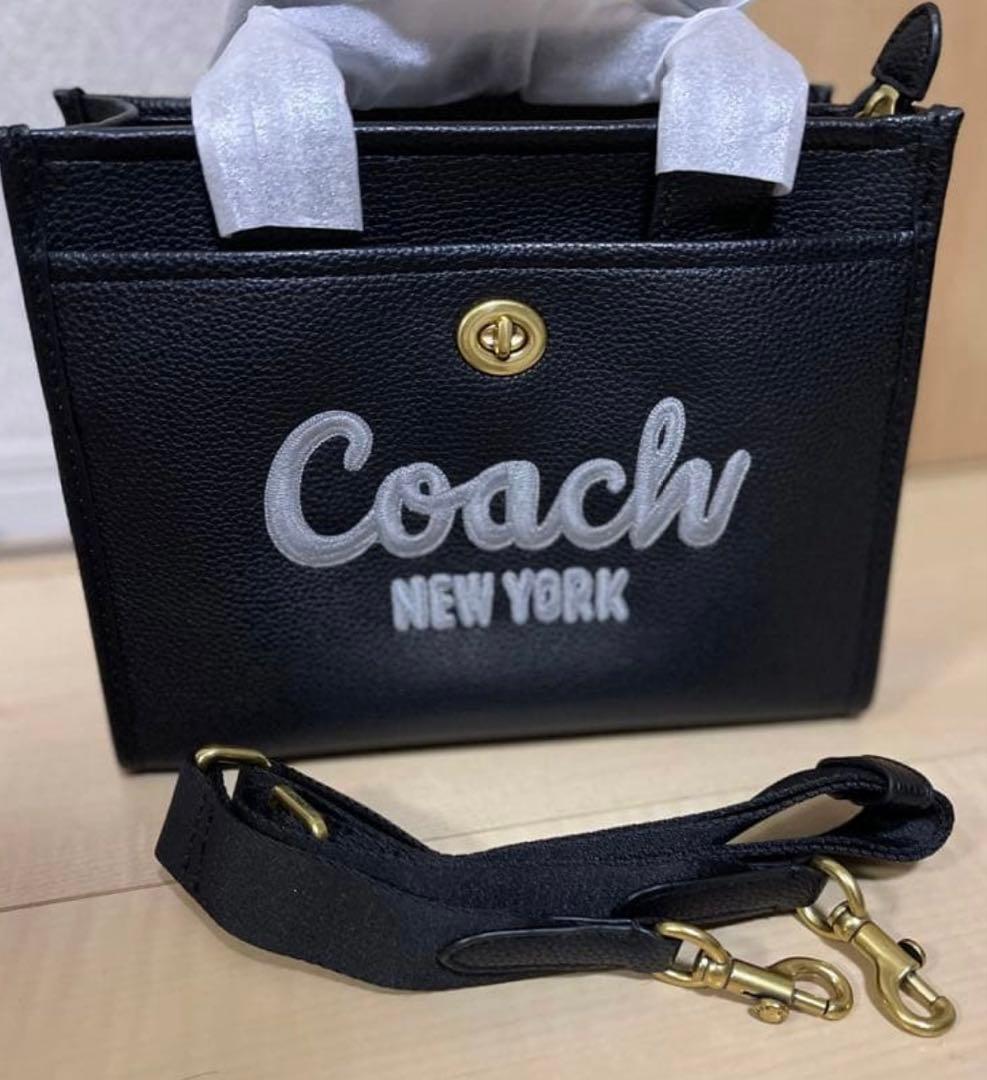 COACH コーチ カーゴ トートバッグ 26 2way レザー cam66 黒