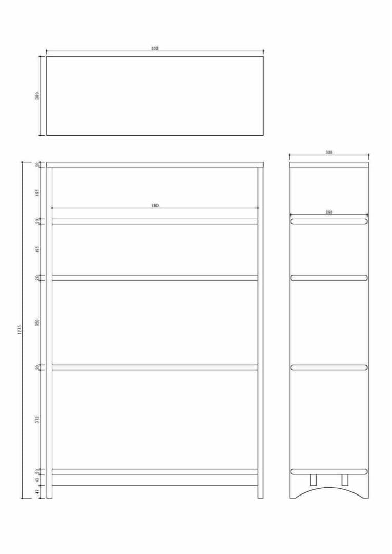 杉工場特注品ナラ材　K&K american shelf シェルフ　棚　本棚①