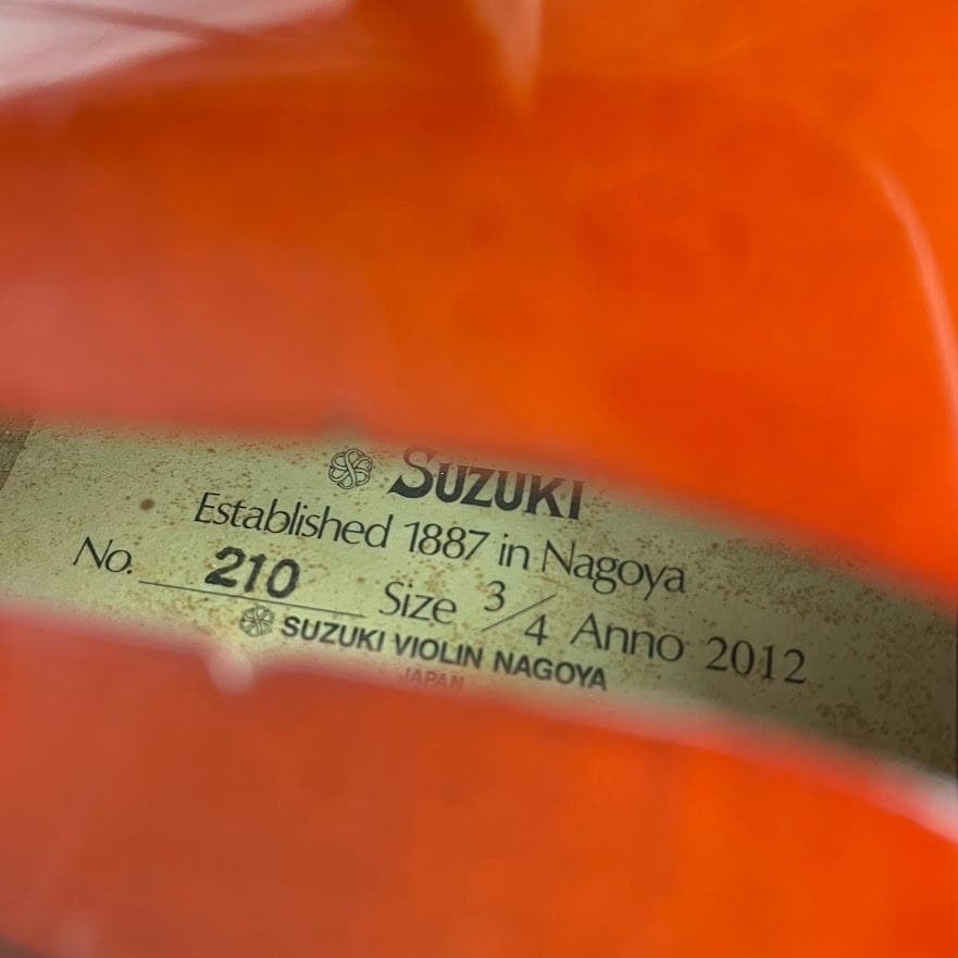極美品●鈴木バイオリン● No.210 3/4 2012年製 日本製 スズキ