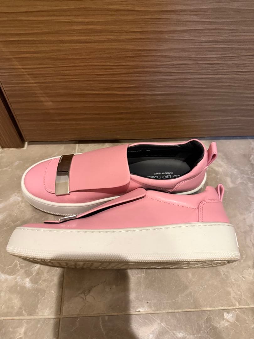 sergio rossi ピンク スリッポンスニーカー　38