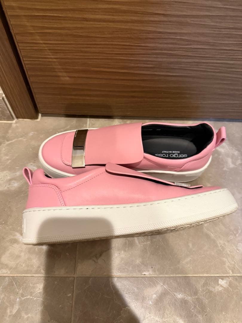 sergio rossi ピンク スリッポンスニーカー　38