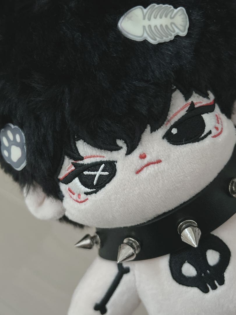 ユニークなデザインのぬいぐるみ 猫耳 黒