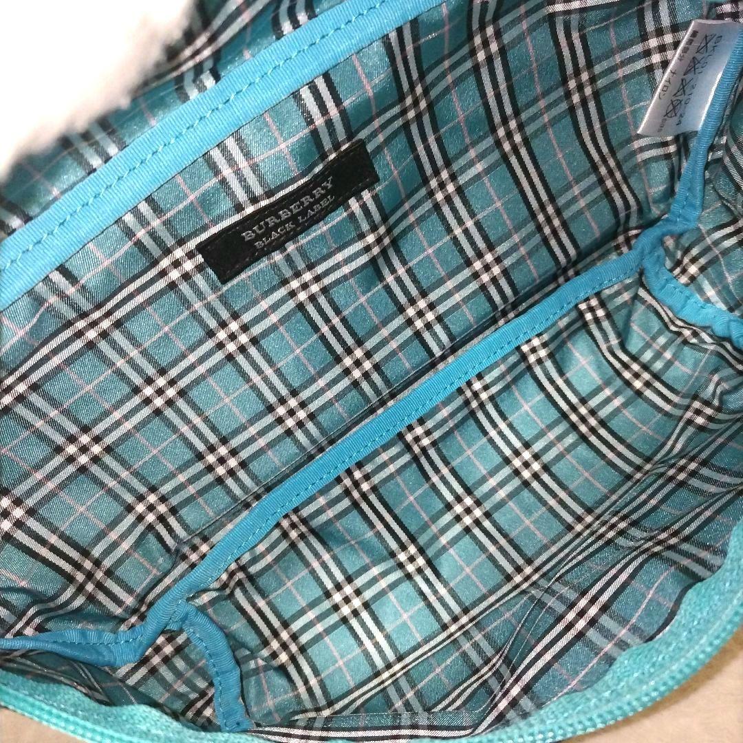 【希少色】バーバリーブラックレーベル ノバチェック ホースロゴ ウエストバッグ