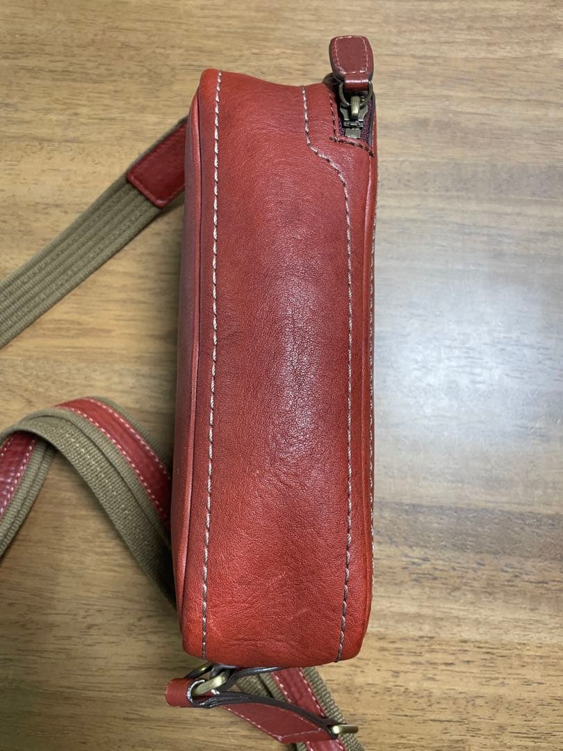 土屋鞄製作所　トーンオイルヌメ　ボディバッグ　レッドブラウン　限定色
