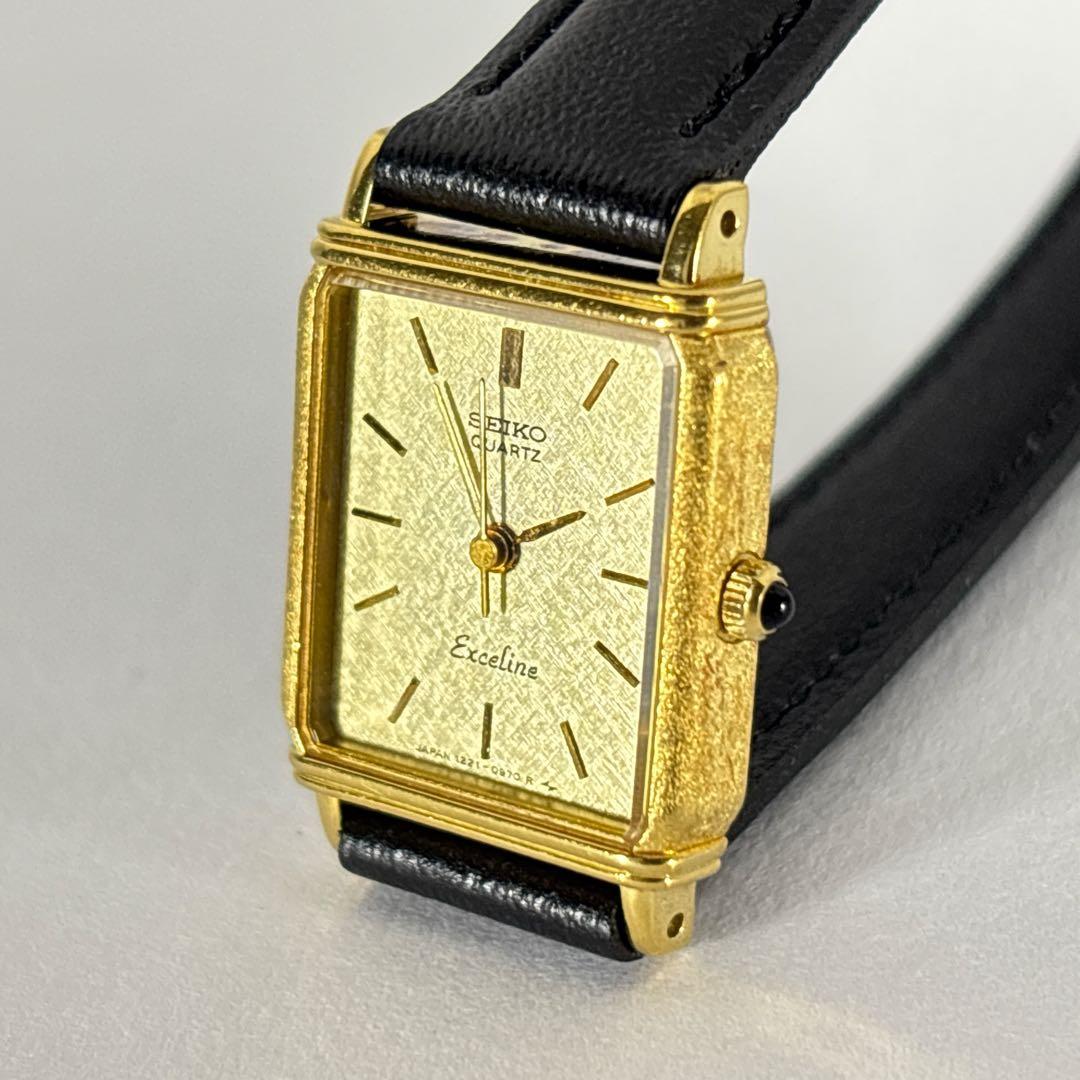 【新品電池 ベルト】SEIKO レディース時計 エクセリーヌ レクタンギュラー.