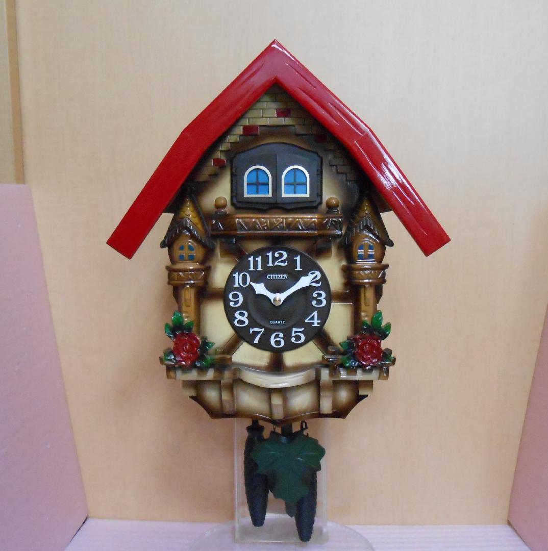 鳩時計 CITIZEN ２羽鳩カッコーテレスR（彩色）-17