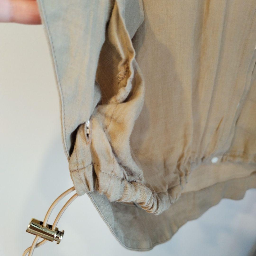 【値下げ】DouDou　リネンドロストフレンチシャツ　　ベージュ