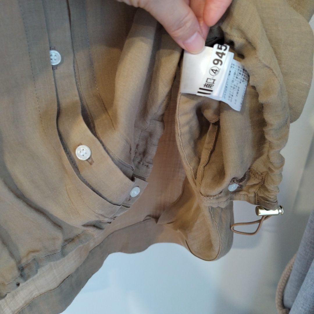 【値下げ】DouDou　リネンドロストフレンチシャツ　　ベージュ