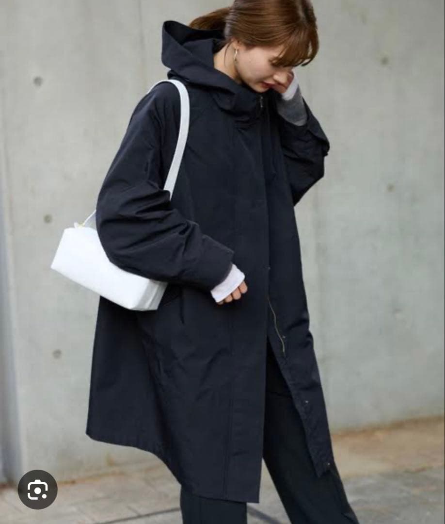 フレームワーク 撥水フーディーコート ネイビー