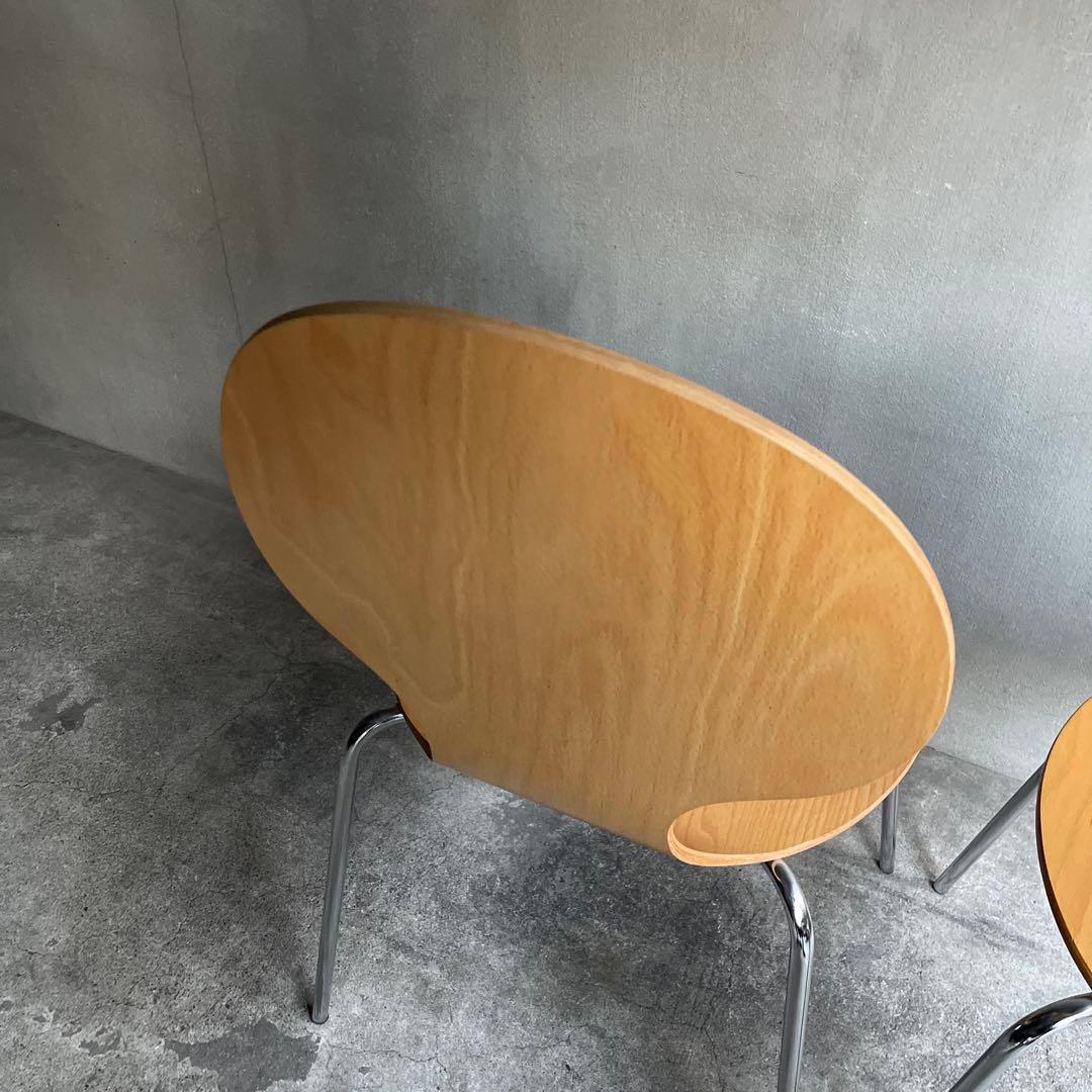 木製 スタッキングチェア 2脚セット