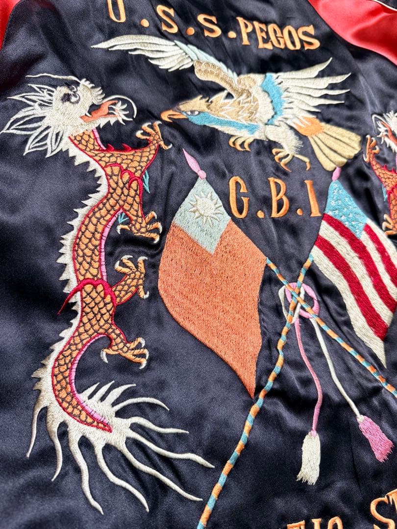 ２面用 テーラー東洋 USS 龍鷲 日本限定 スカジャン unisex サテン