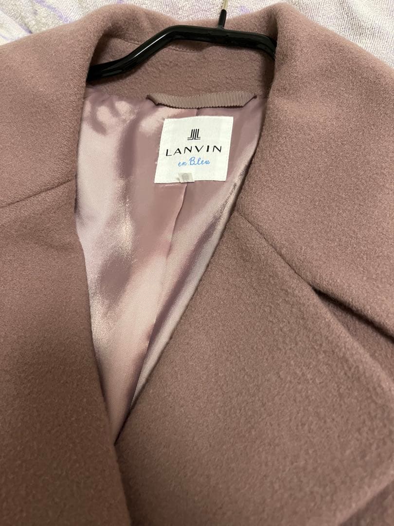 ランバンオンブルー　ビックカラーウールコート