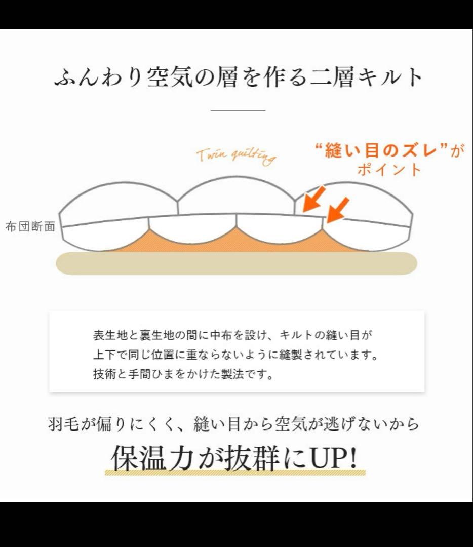 女神の羽毛 ダブルロング ポーランド産 95%最高級ダウン 超増量タイプ　掛布団