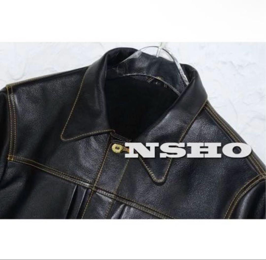 最高峰 牛革 メンズ 革ジャン カウハイド ファーストタイプ Gジャン