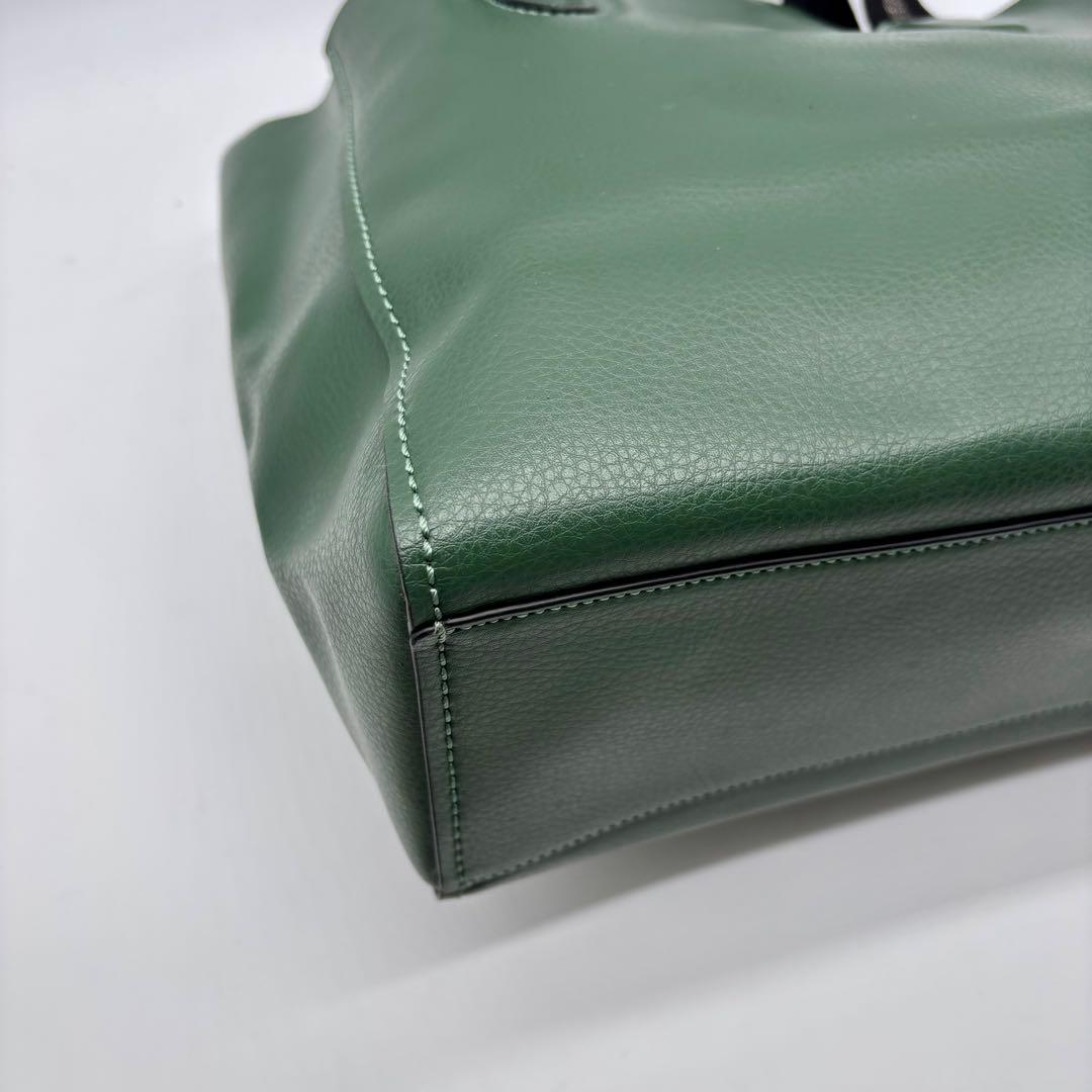 極美品✨COACH コーチ ダービー トートバッグ　レザー 大容量 グリーン