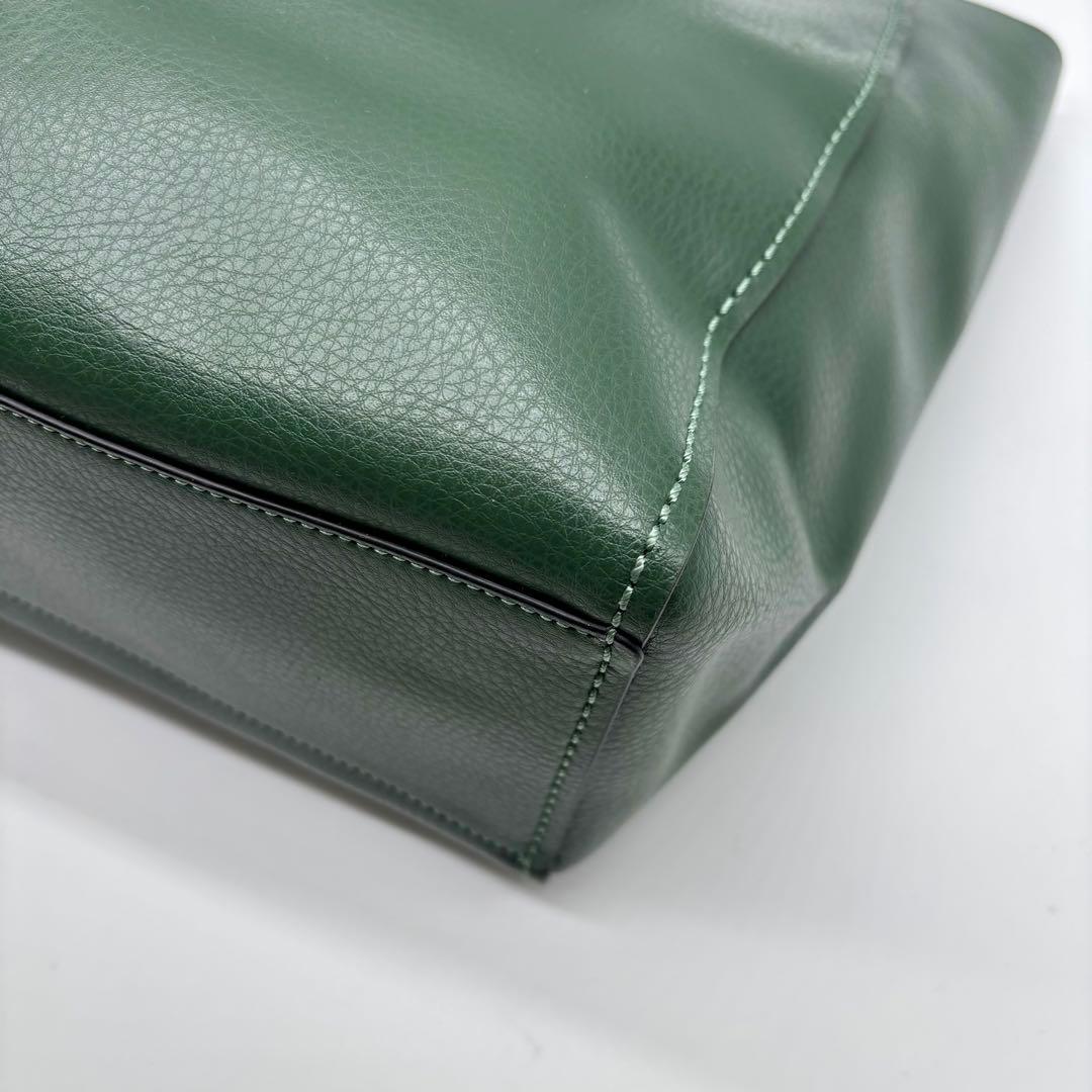 極美品✨COACH コーチ ダービー トートバッグ　レザー 大容量 グリーン