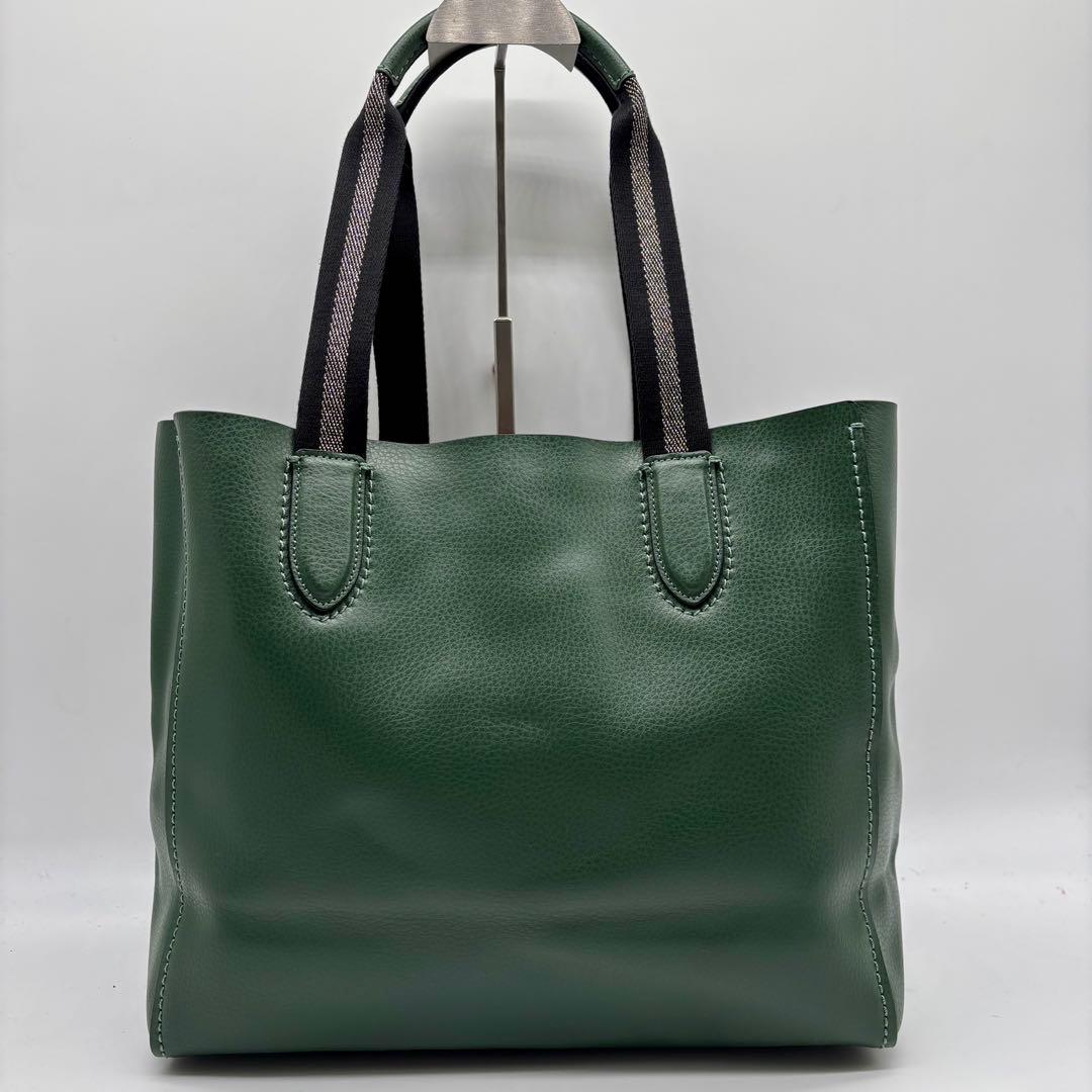 極美品✨COACH コーチ ダービー トートバッグ　レザー 大容量 グリーン