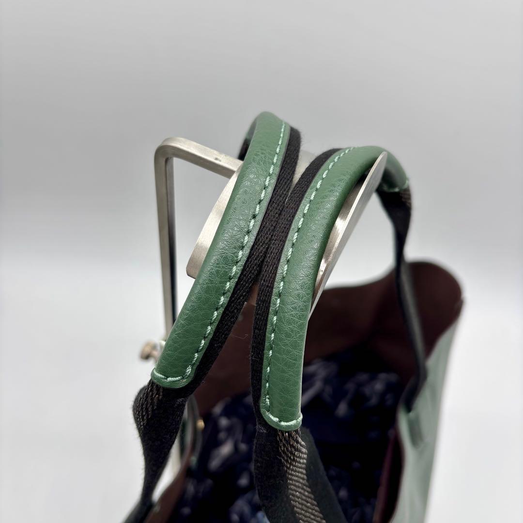 極美品✨COACH コーチ ダービー トートバッグ　レザー 大容量 グリーン