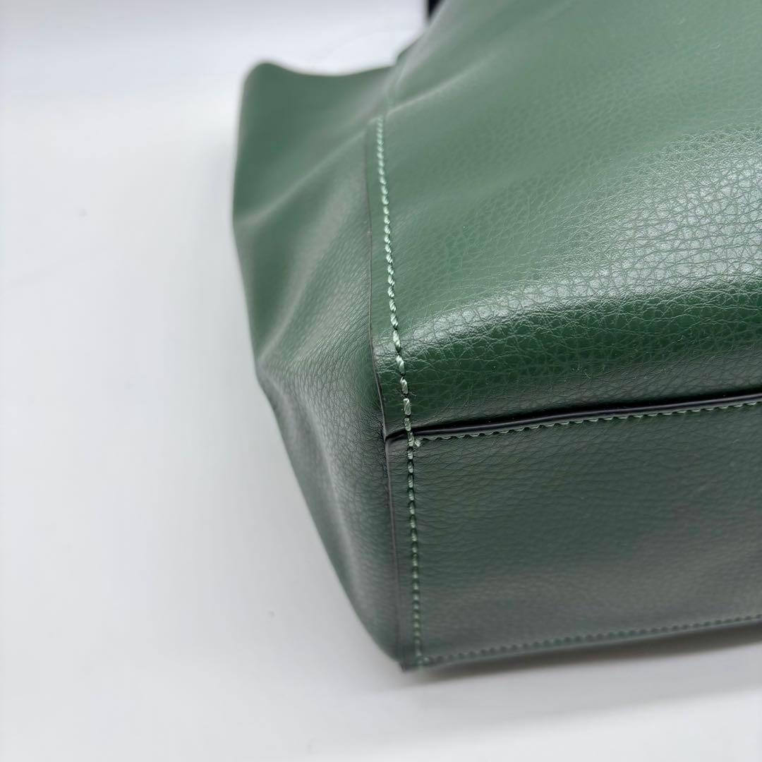 極美品✨COACH コーチ ダービー トートバッグ　レザー 大容量 グリーン