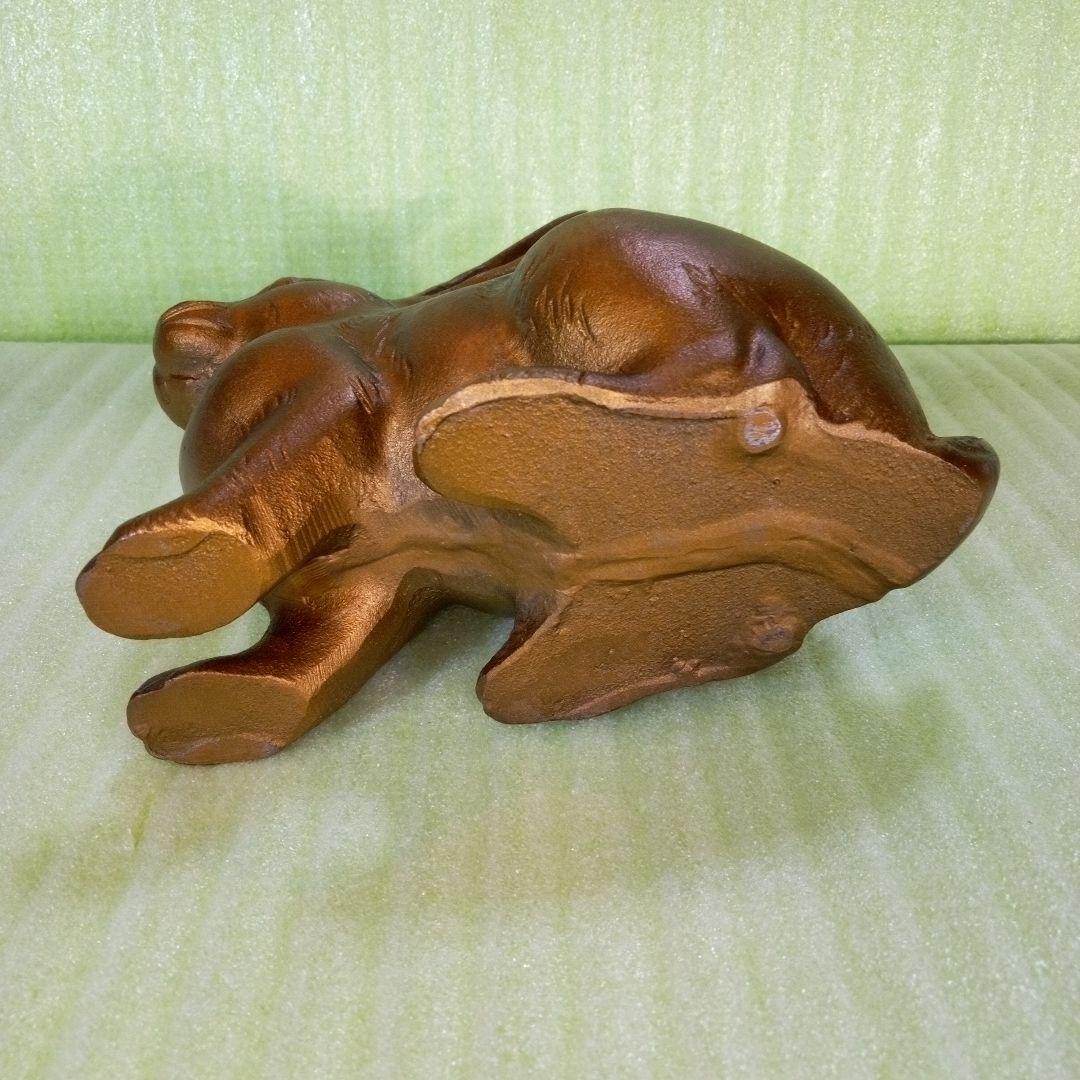 うさぎ　ラビット　rabbit　金属製　置物　リアル　インテリア　オブジェ　重い