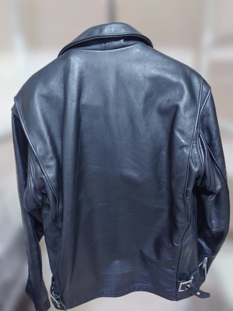 Schott シングルライダースジャケット ブラック　ボア付き