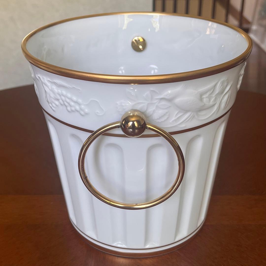 【希少品】大倉陶園★ゴールドライン★レリーフ　ワインクーラー