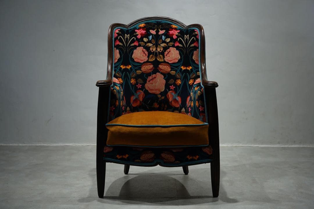 アールデコ様式　ソファ　フランス　アンティーク　1人掛椅子　チェア