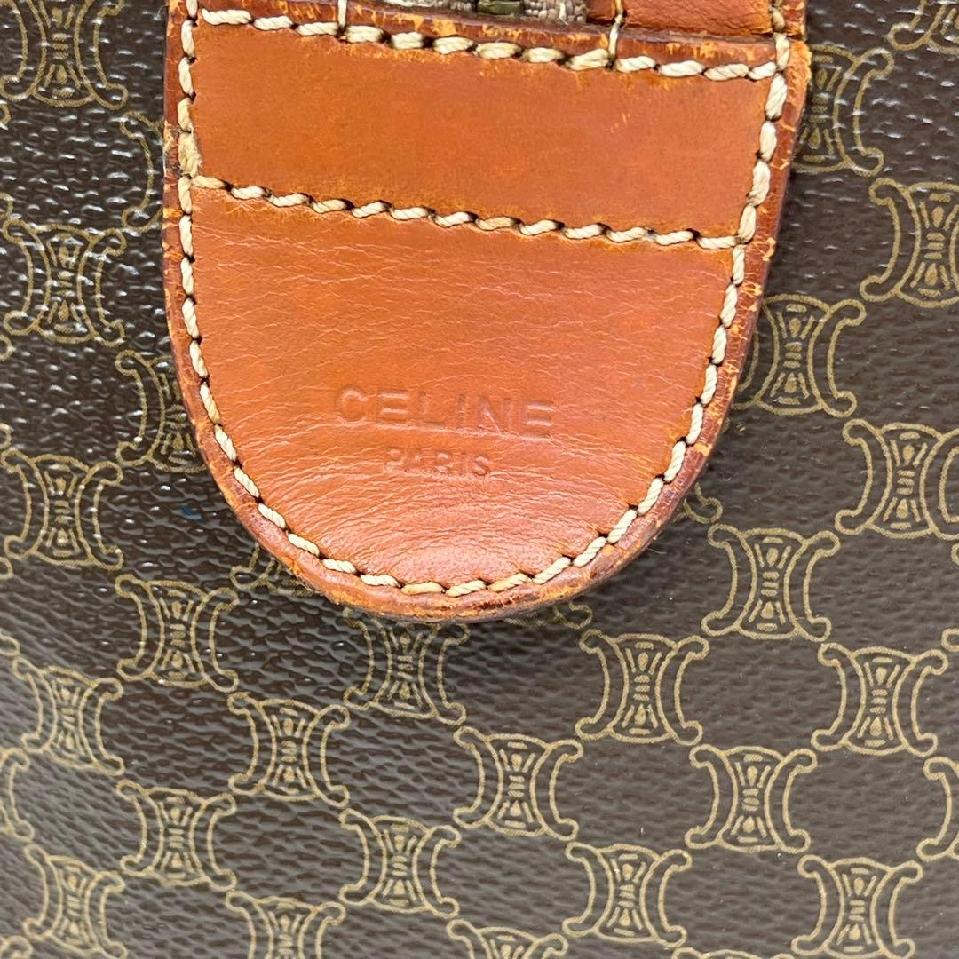 CELINE ハンドバッグ ボストンバッグ マカダム柄 トリオンフ PVC