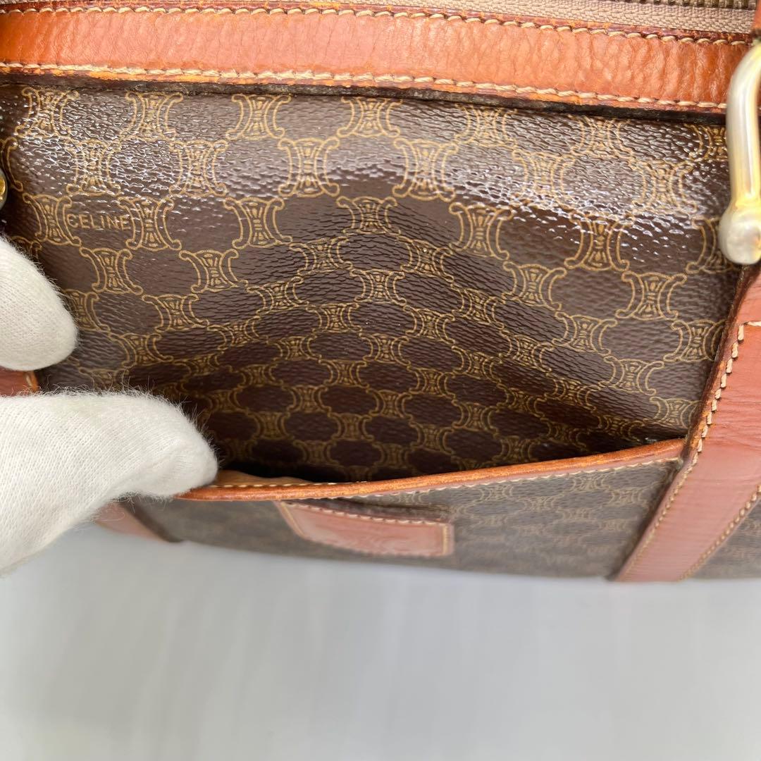 CELINE ハンドバッグ ボストンバッグ マカダム柄 トリオンフ PVC