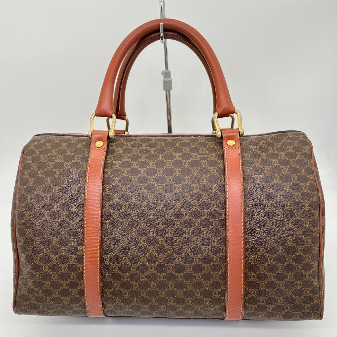 CELINE ハンドバッグ ボストンバッグ マカダム柄 トリオンフ PVC