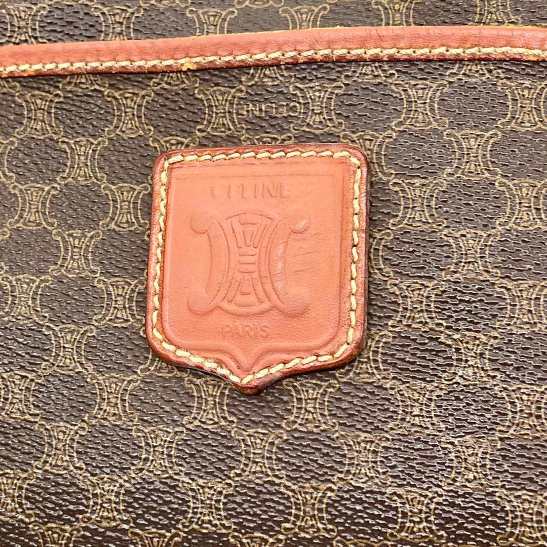 CELINE ハンドバッグ ボストンバッグ マカダム柄 トリオンフ PVC