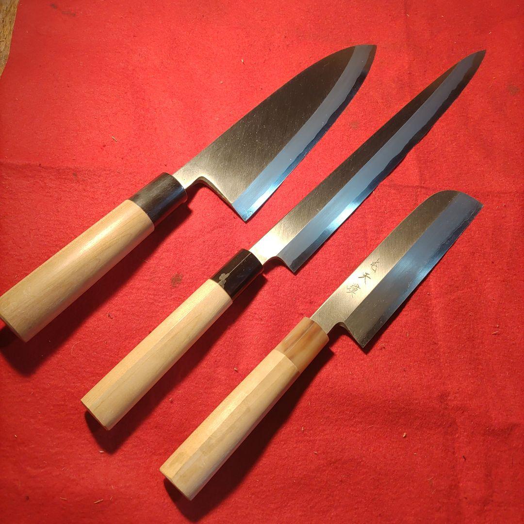堺打刃物　出刃包丁・刺身包丁・鎌薄刃包丁セット