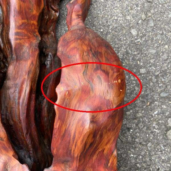 Y【伝統工芸】希少品！屋久杉？ 置物 飾り オブジェ インテリア 木製 傷あり