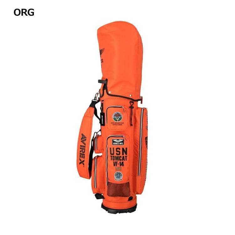 新品 AVIREX アヴィレックスゴルフ キャディバッグ オレンジ
