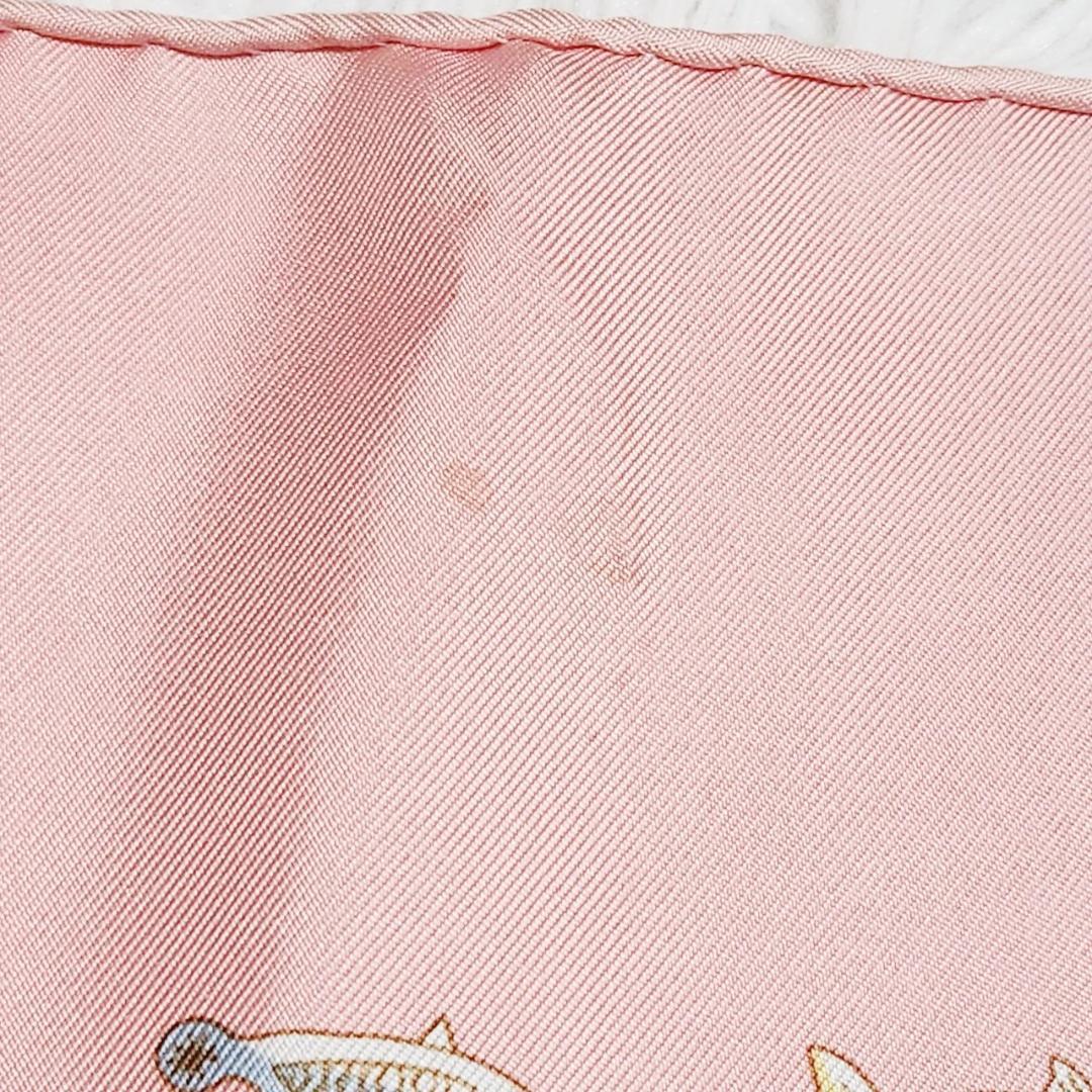 エルメス カレ90《地中海の港町》大判スカーフ 海 動物 シルク100 タグ付き