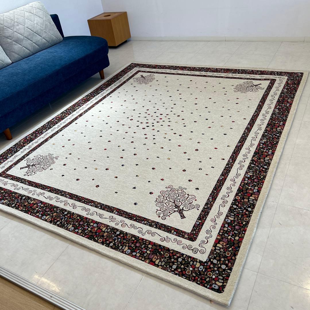 ゴブラン織シェニールラグ 200×250cm エレガント 北欧風