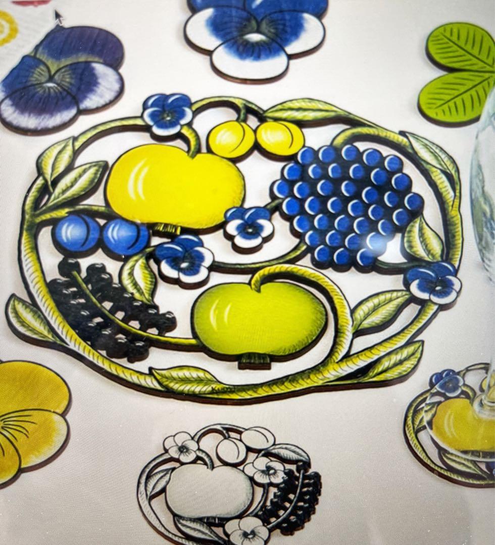 希少　新品　日本未発売　アラビアパラティッシ果樹園　テーブルコースター鍋つかみ