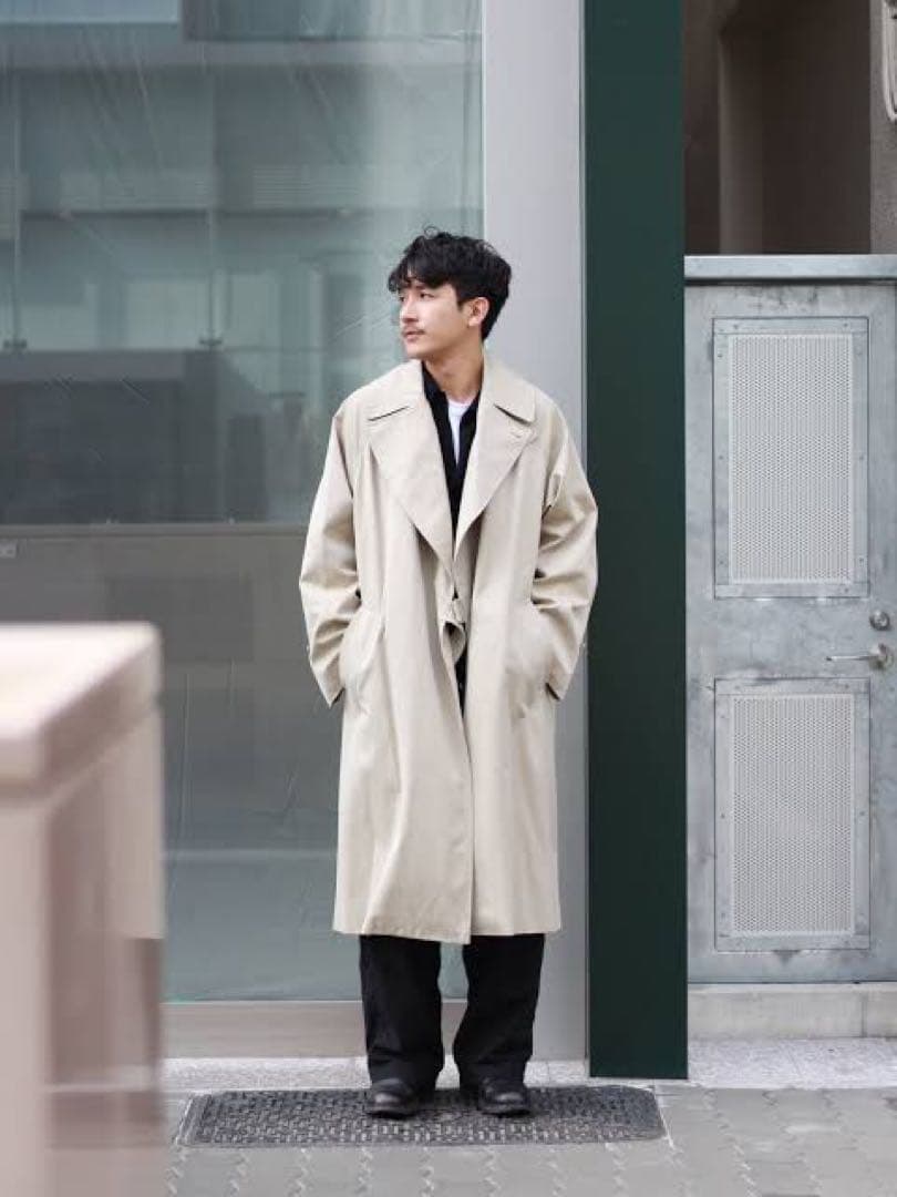 22SS comoli コットンギャバタイロッケンコート